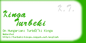 kinga turbeki business card